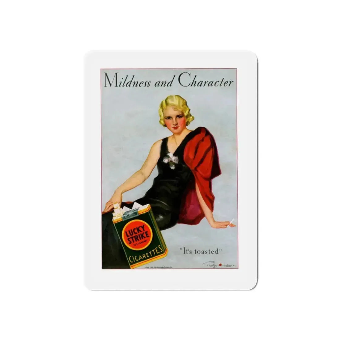Mildness and Character, Liberty magazine, February 25, 1933 (Magazine Illustration) Refrigerator Magnet - The Sticker Space