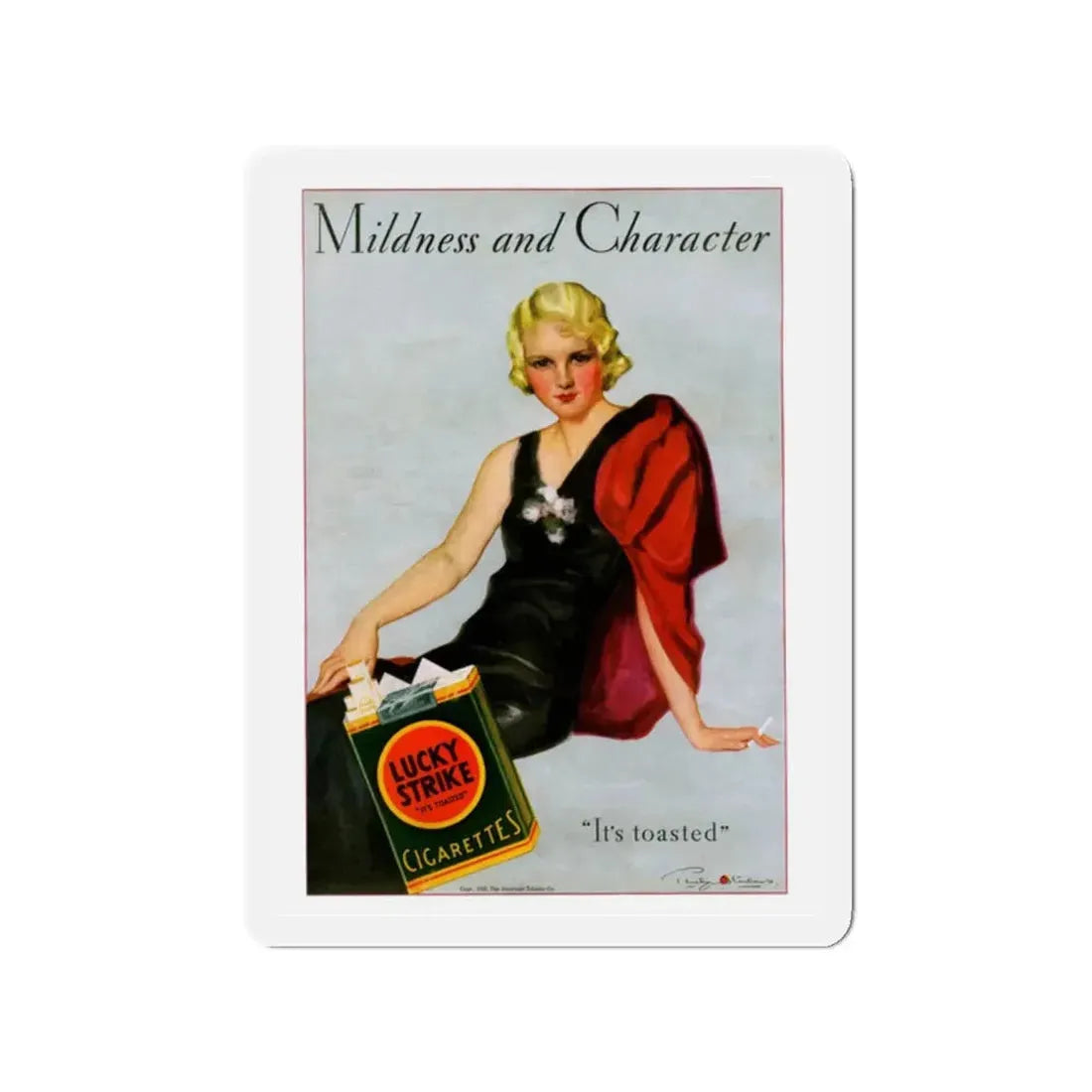 Mildness and Character, Liberty magazine, February 25, 1933 (Magazine Illustration) Refrigerator Magnet - The Sticker Space