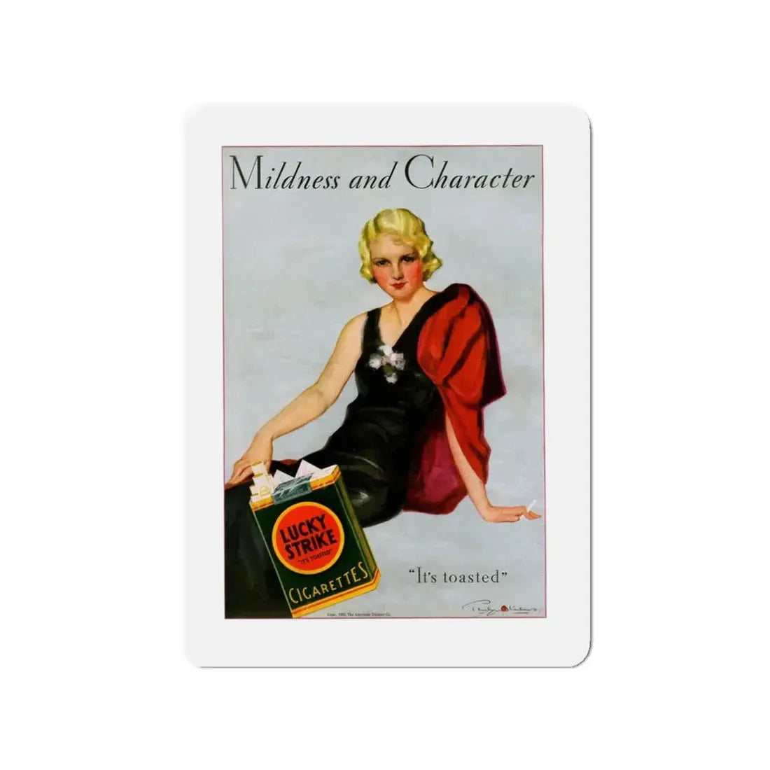 Mildness and Character, Liberty magazine, February 25, 1933 (Magazine Illustration) Refrigerator Magnet - The Sticker Space