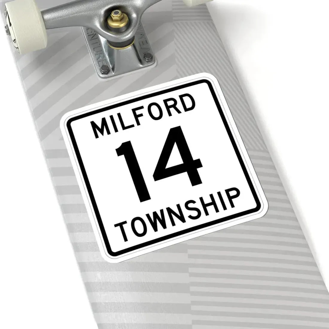 Milford Township Route 14 Knox County Ohio (Ohio) (Road Sign) STICKER Vinyl Kiss-Cut Decal - The Sticker Space