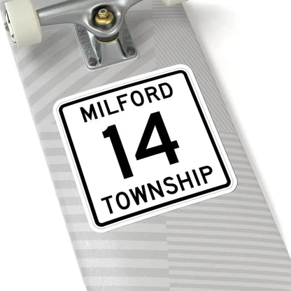 Milford Township Route 14 Knox County Ohio (Ohio) (Road Sign) STICKER Vinyl Kiss-Cut Decal - The Sticker Space