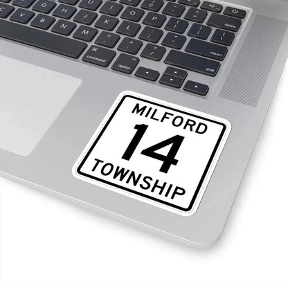 Milford Township Route 14 Knox County Ohio (Ohio) (Road Sign) STICKER Vinyl Kiss-Cut Decal - The Sticker Space