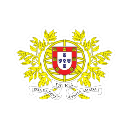 Military CoA of Portugal (Portugal) (Coat of Arms) STICKER Vinyl Kiss-Cut Decal 2 Inch White - The Sticker Space