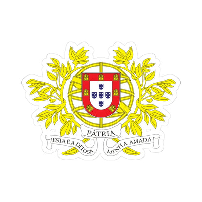 Military CoA of Portugal (Portugal) (Coat of Arms) STICKER Vinyl Kiss-Cut Decal 3 Inch White - The Sticker Space