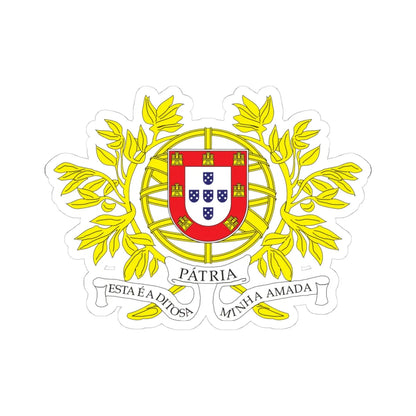 Military CoA of Portugal (Portugal) (Coat of Arms) STICKER Vinyl Kiss-Cut Decal 4 Inch White - The Sticker Space