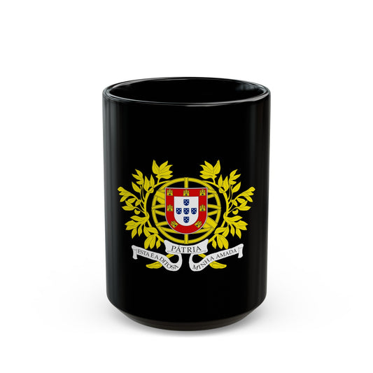 Military coat of arms of Portugal - Black Coffee Mug-15oz-The Sticker Space