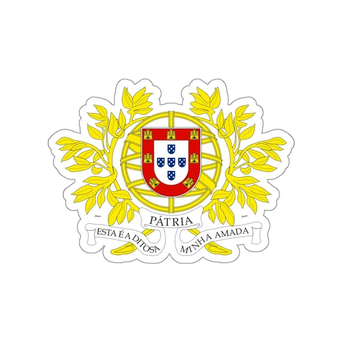 Military coat of arms of Portugal STICKER Vinyl Die-Cut Decal 3 Inch - The Sticker Space
