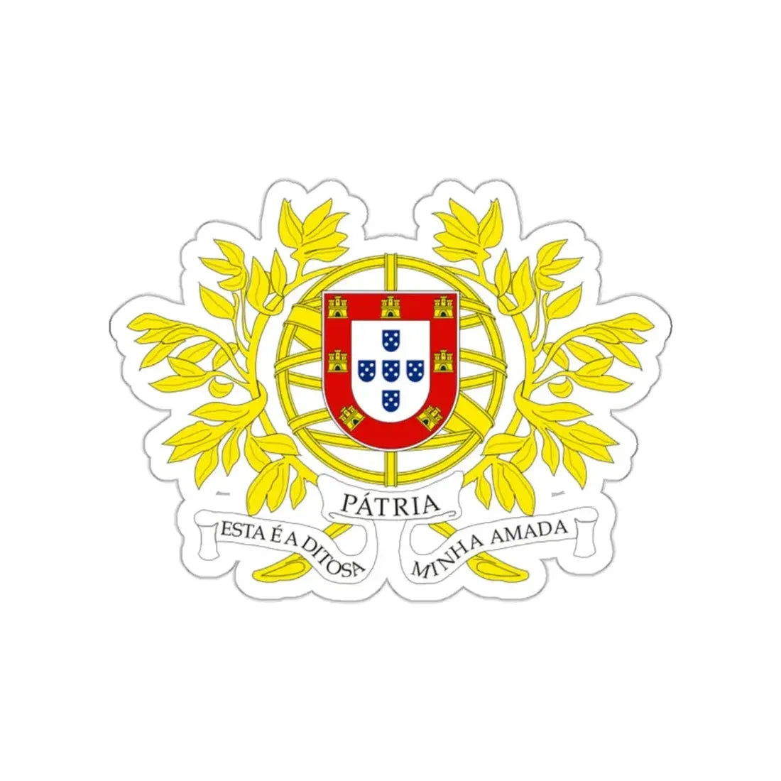 Military coat of arms of Portugal STICKER Vinyl Die-Cut Decal - The Sticker Space