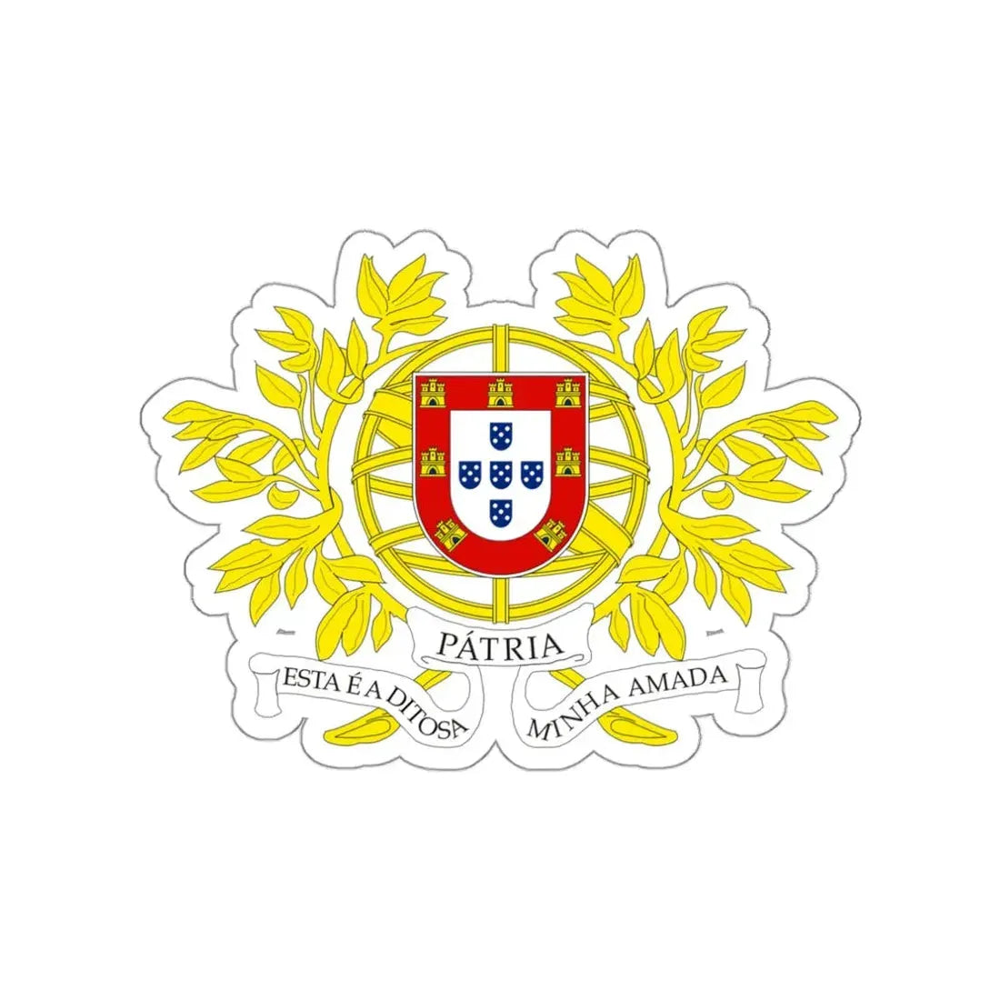 Military coat of arms of Portugal STICKER Vinyl Die-Cut Decal - The Sticker Space