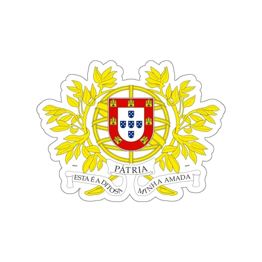 Military coat of arms of Portugal STICKER Vinyl Die-Cut Decal - The Sticker Space