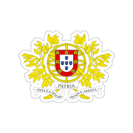 Military coat of arms of Portugal STICKER Vinyl Die-Cut Decal-White-The Sticker Space