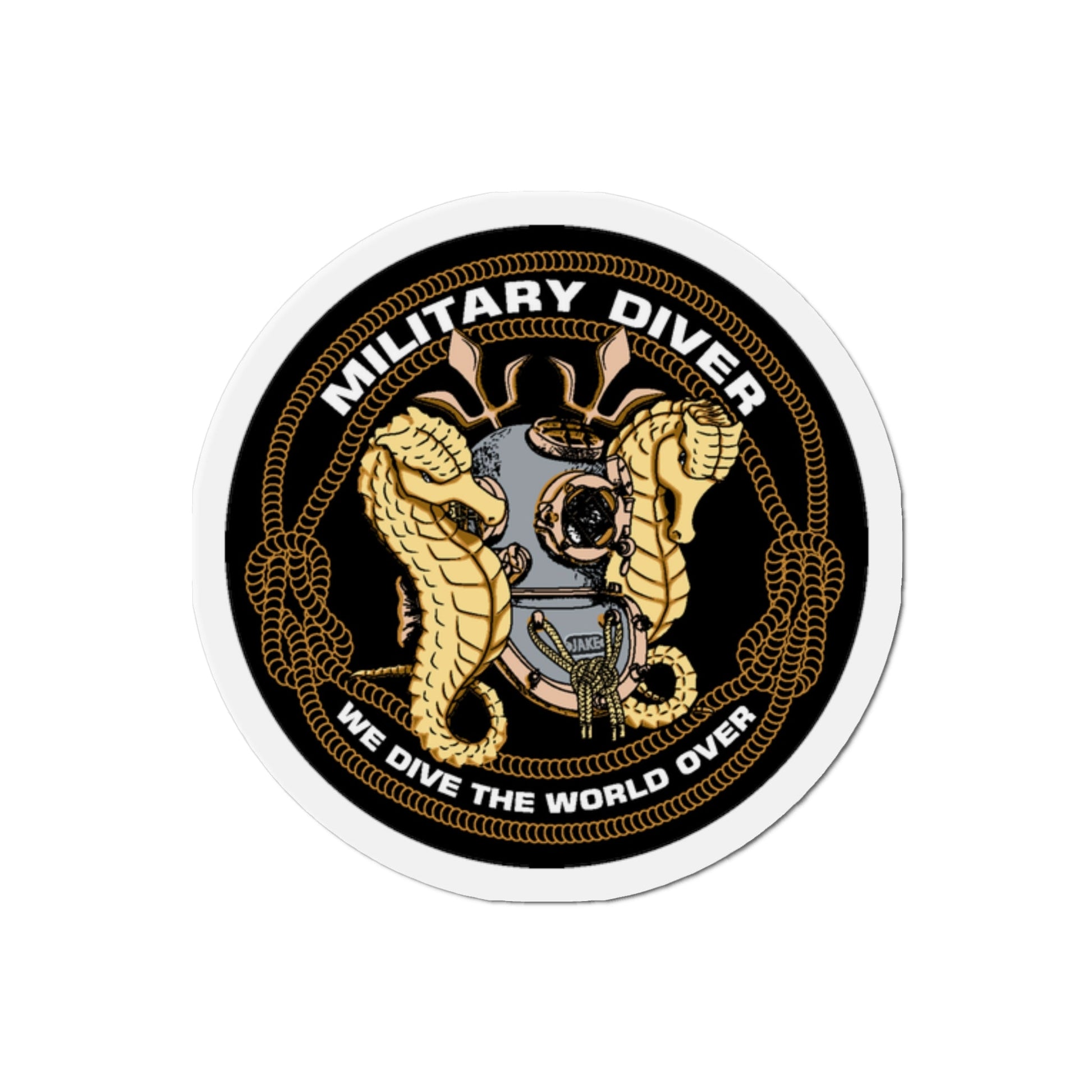 Military Diver (U.S. Navy) Die-Cut Magnet-The Sticker Space