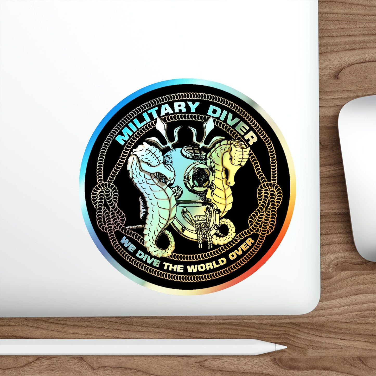 Military Diver (U.S. Navy) Holographic STICKER Die-Cut Vinyl Decal-The Sticker Space