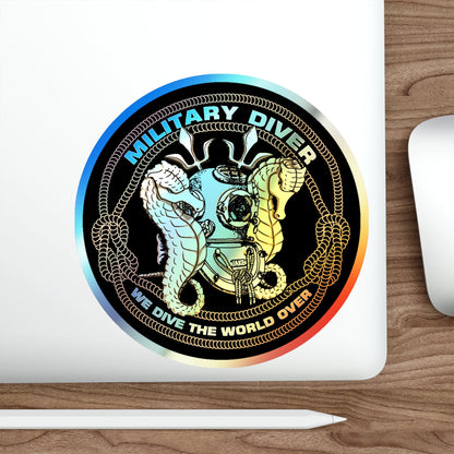 Military Diver (U.S. Navy) Holographic STICKER Die-Cut Vinyl Decal-The Sticker Space