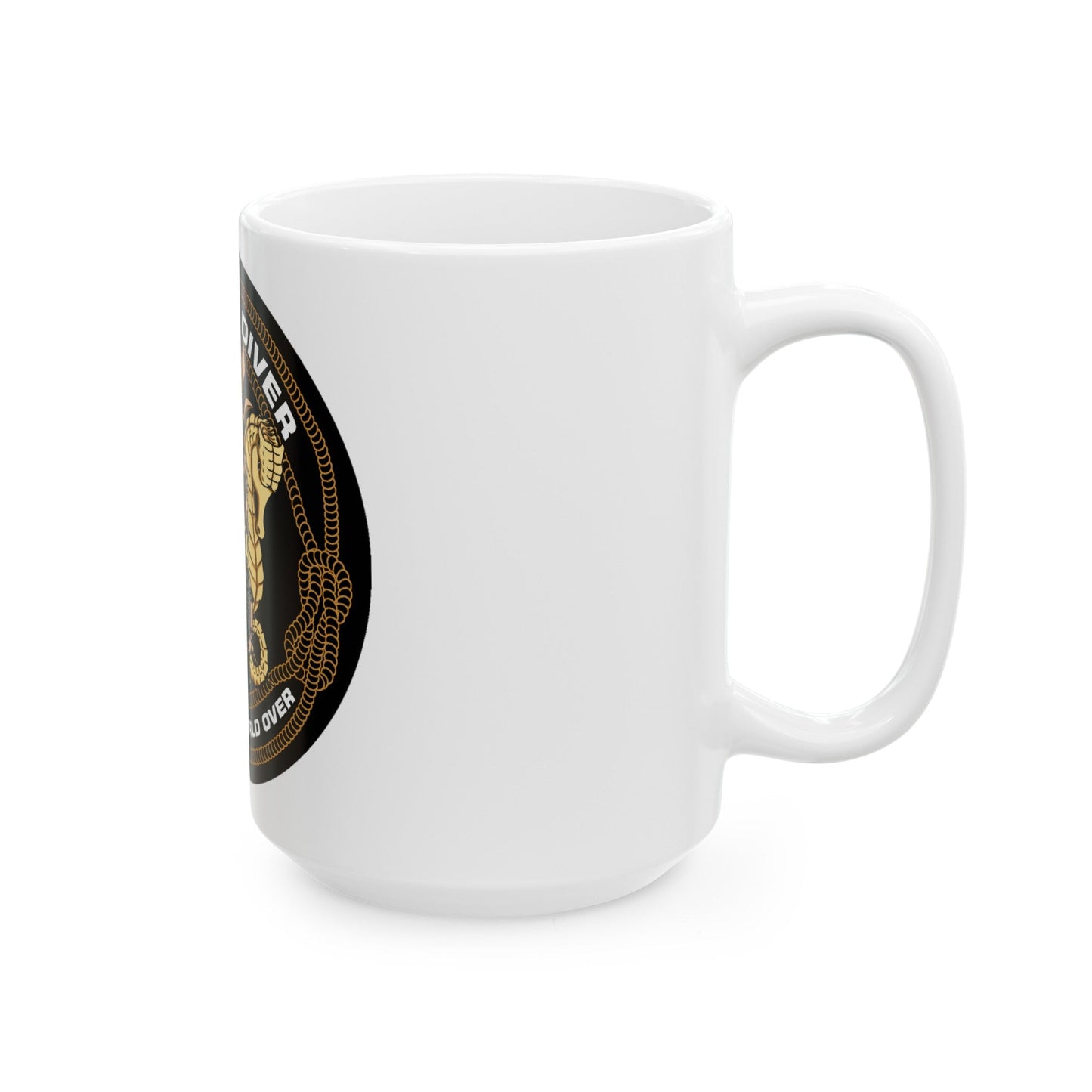 Military Diver (U.S. Navy) White Coffee Mug-The Sticker Space