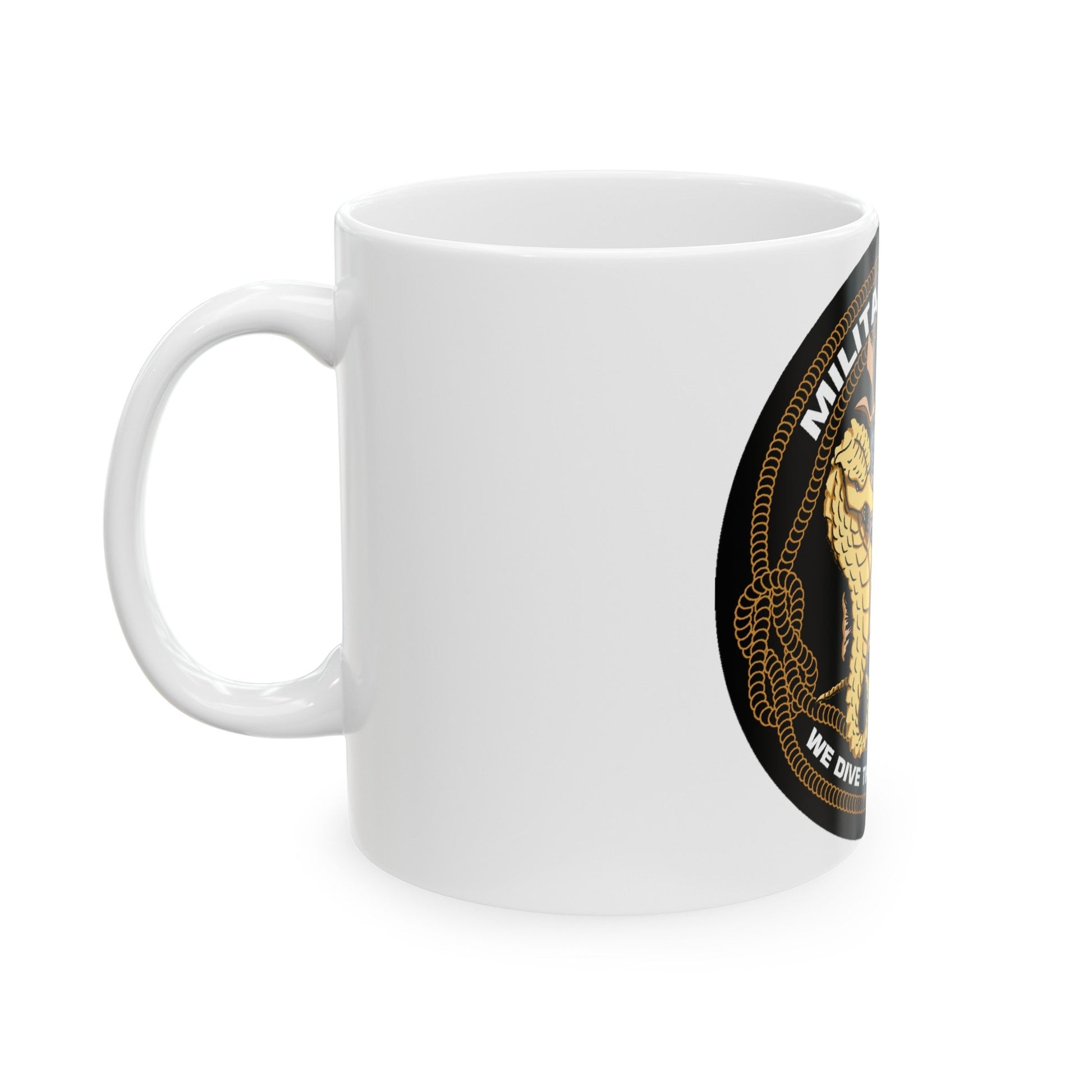 Military Diver (U.S. Navy) White Coffee Mug-The Sticker Space