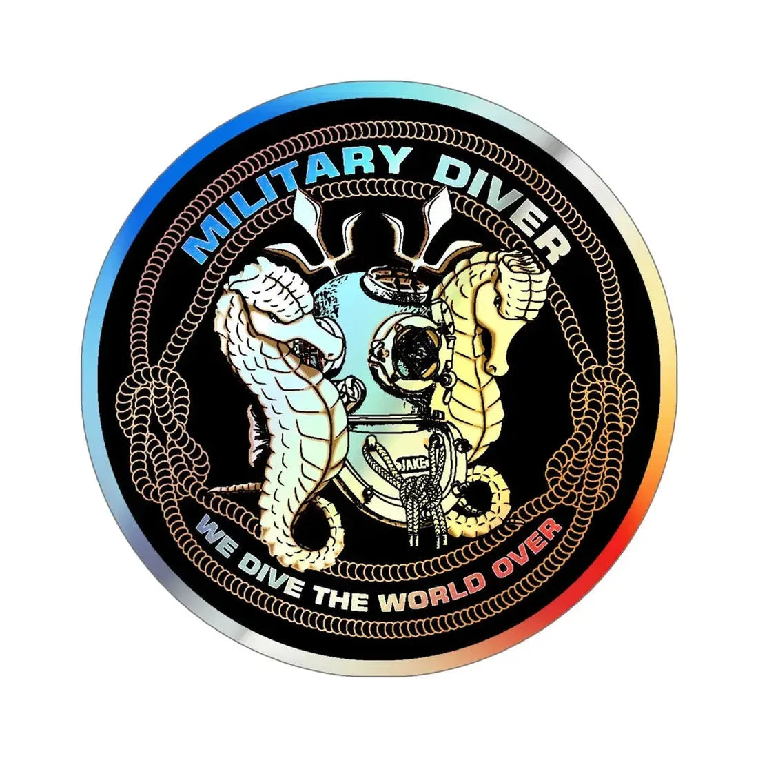Military Diver (U.S. Navy) Holographic STICKER Die-Cut Vinyl Decal - The Sticker Space