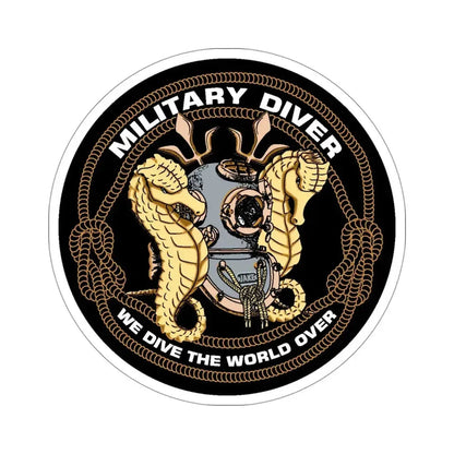 Military Diver (U.S. Navy) STICKER Vinyl Die-Cut Decal 4 Inch - The Sticker Space