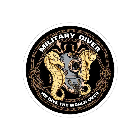 Military Diver (U.S. Navy) Transparent STICKER Die-Cut Vinyl Decal 6 Inch Transparent - The Sticker Space