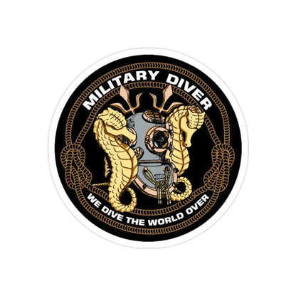 Military Diver (U.S. Navy) Transparent STICKER Die-Cut Vinyl Decal - The Sticker Space