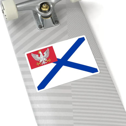 Military ensign of Vistula Flotilla of Congress Poland (Poland) STICKER Vinyl Kiss-Cut Decal - The Sticker Space