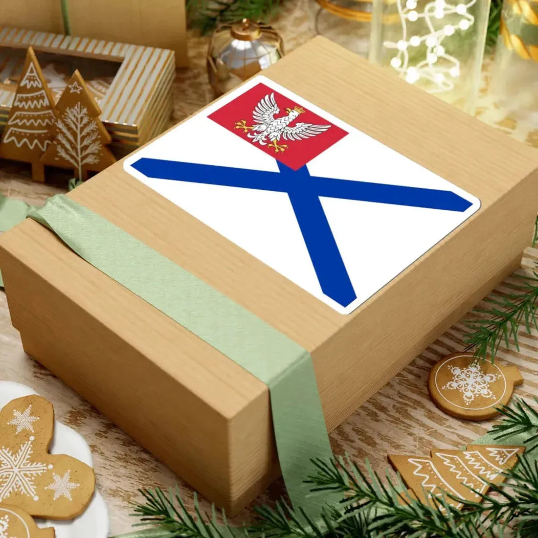 Military ensign of Vistula Flotilla of Congress Poland (Poland) STICKER Vinyl Kiss-Cut Decal - The Sticker Space