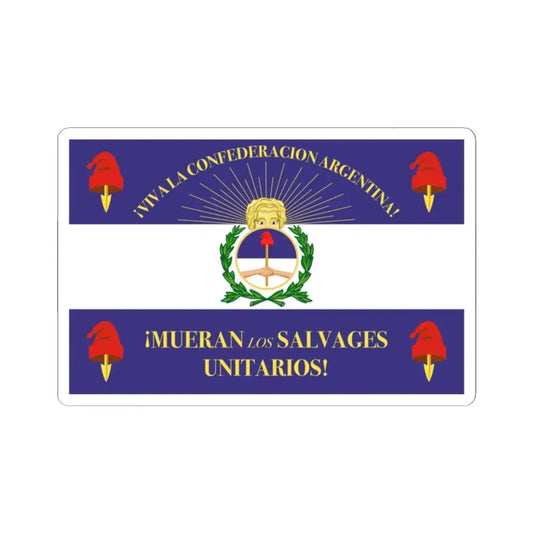 Military Flag of Argentine Confederation (Argentina) STICKER Vinyl Kiss-Cut Decal 2 Inch White - The Sticker Space