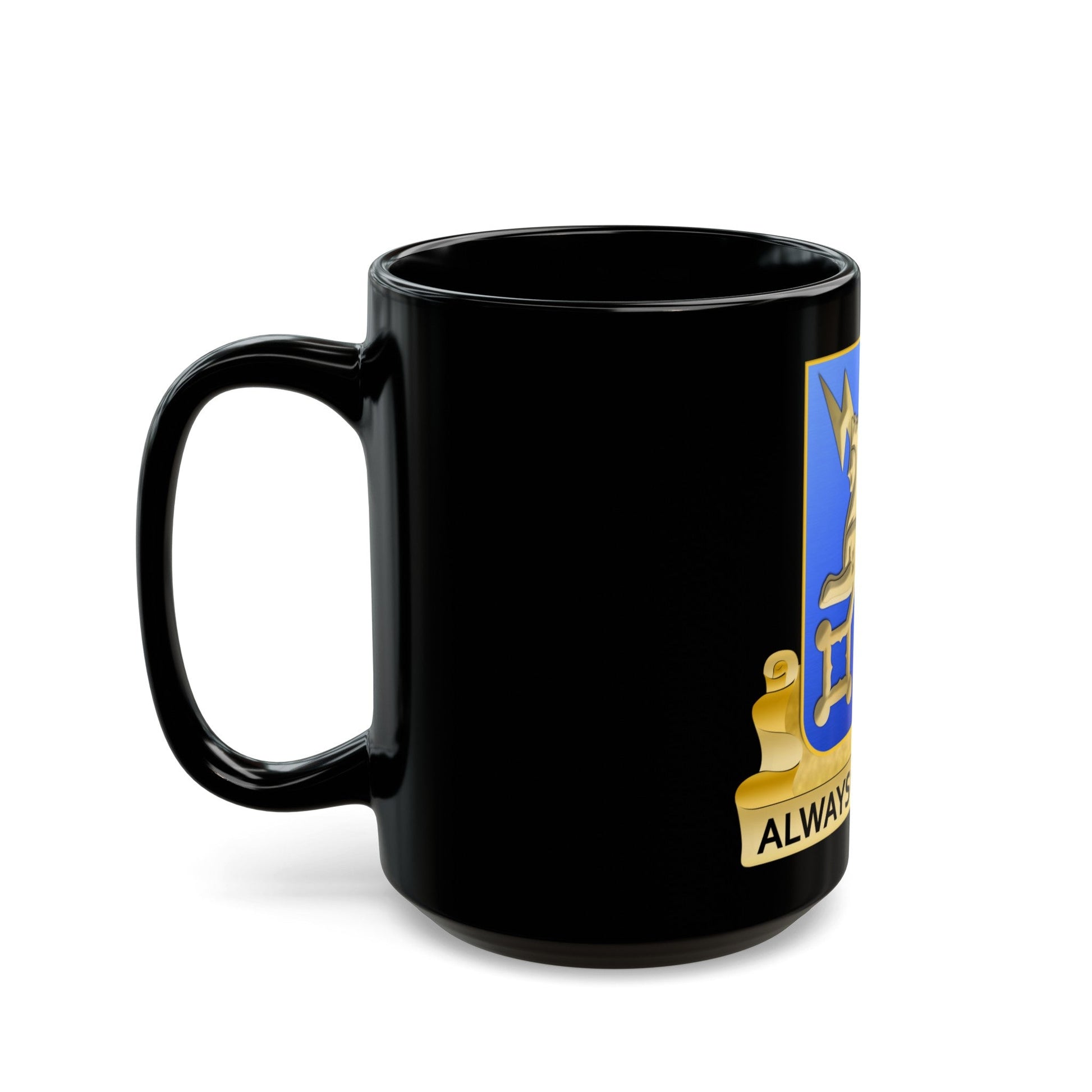 Military Intelligence Corps (U.S. Army) Black Coffee Mug-The Sticker Space