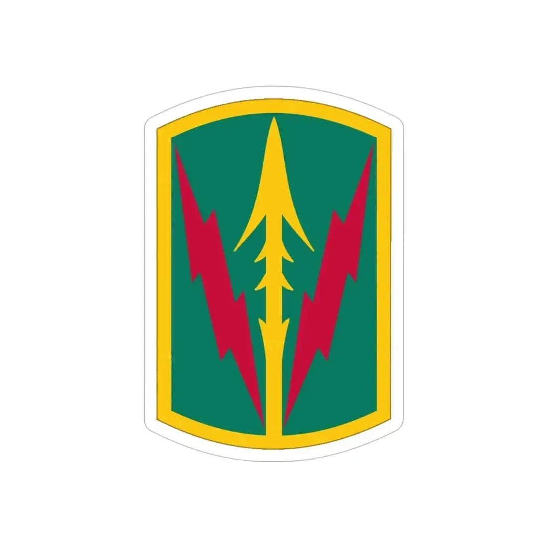 Military Police Brigade Hawaii (U.S. Army) REVERSE PRINT Transparent Die-Cut STICKER 4 Inch Die-Cut Transparent - The Sticker Space