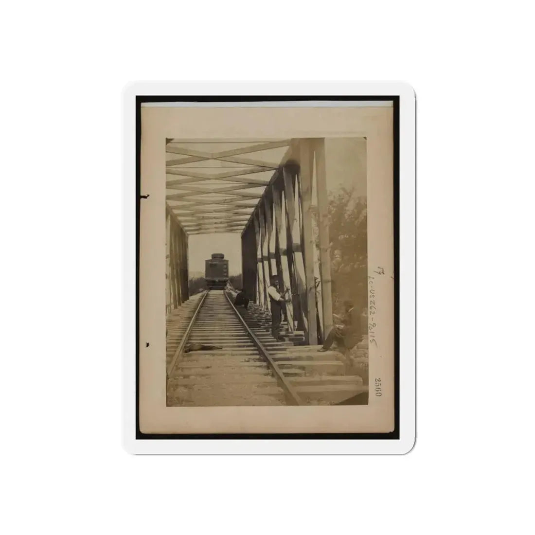 Military Railroad Operations In Northern Virginia  Men Working On Bridge (U.S. Civil War) Refrigerator Magnet - The Sticker Space