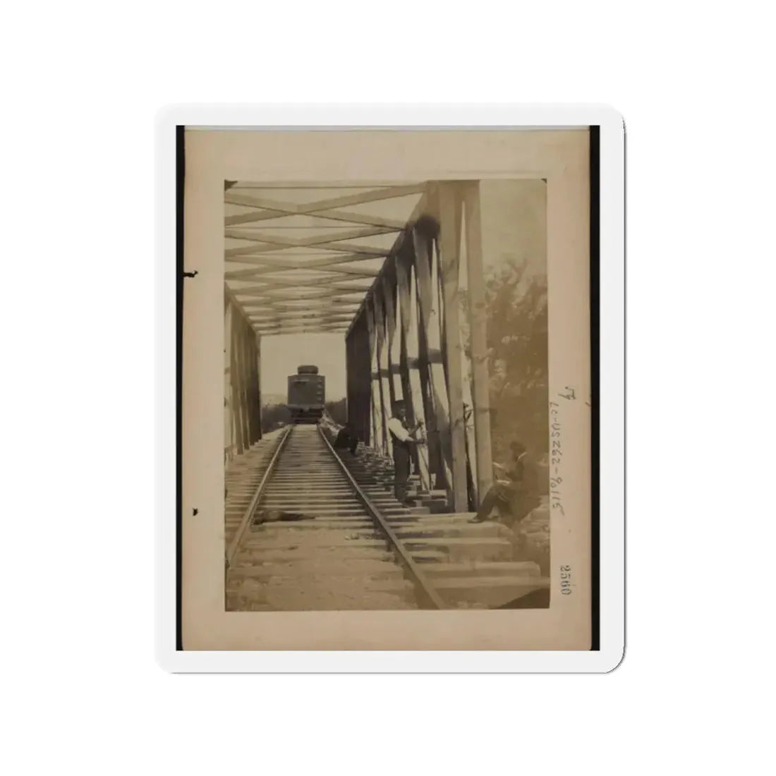 Military Railroad Operations In Northern Virginia  Men Working On Bridge (U.S. Civil War) Refrigerator Magnet - The Sticker Space