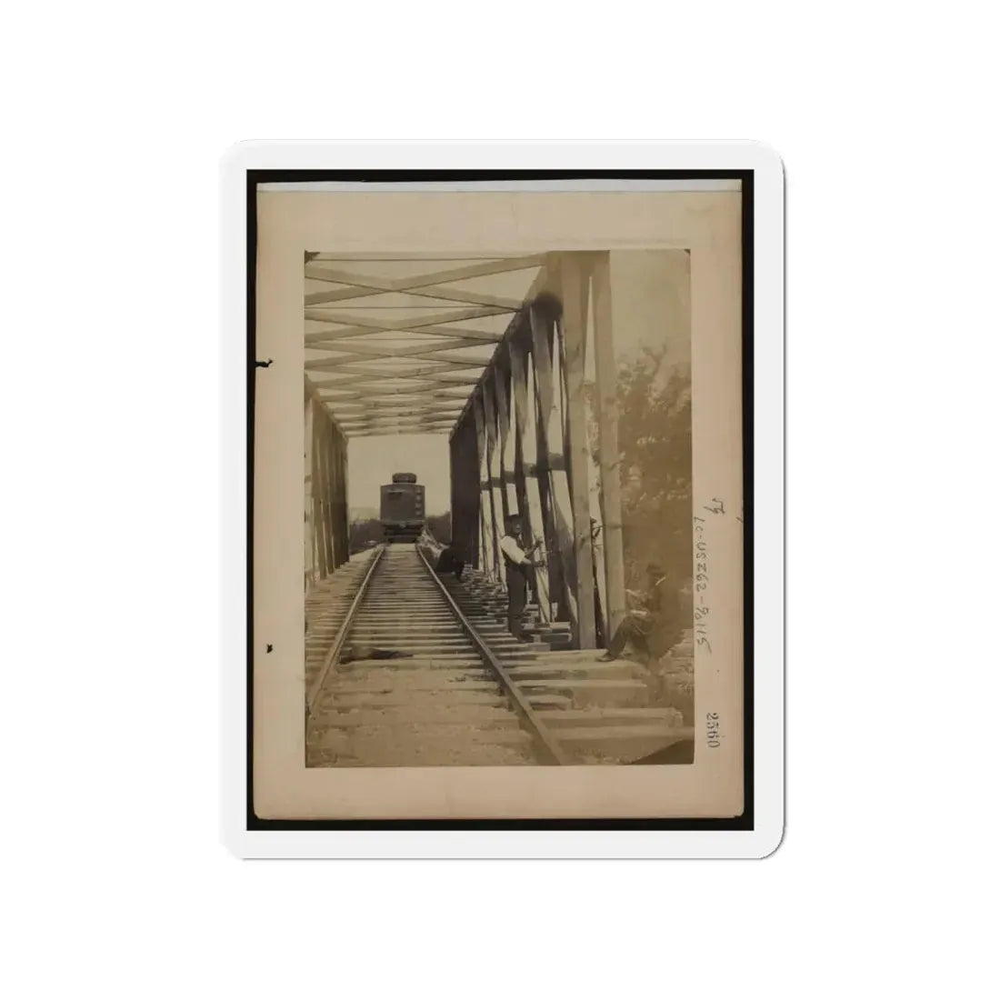 Military Railroad Operations In Northern Virginia  Men Working On Bridge (U.S. Civil War) Refrigerator Magnet - The Sticker Space