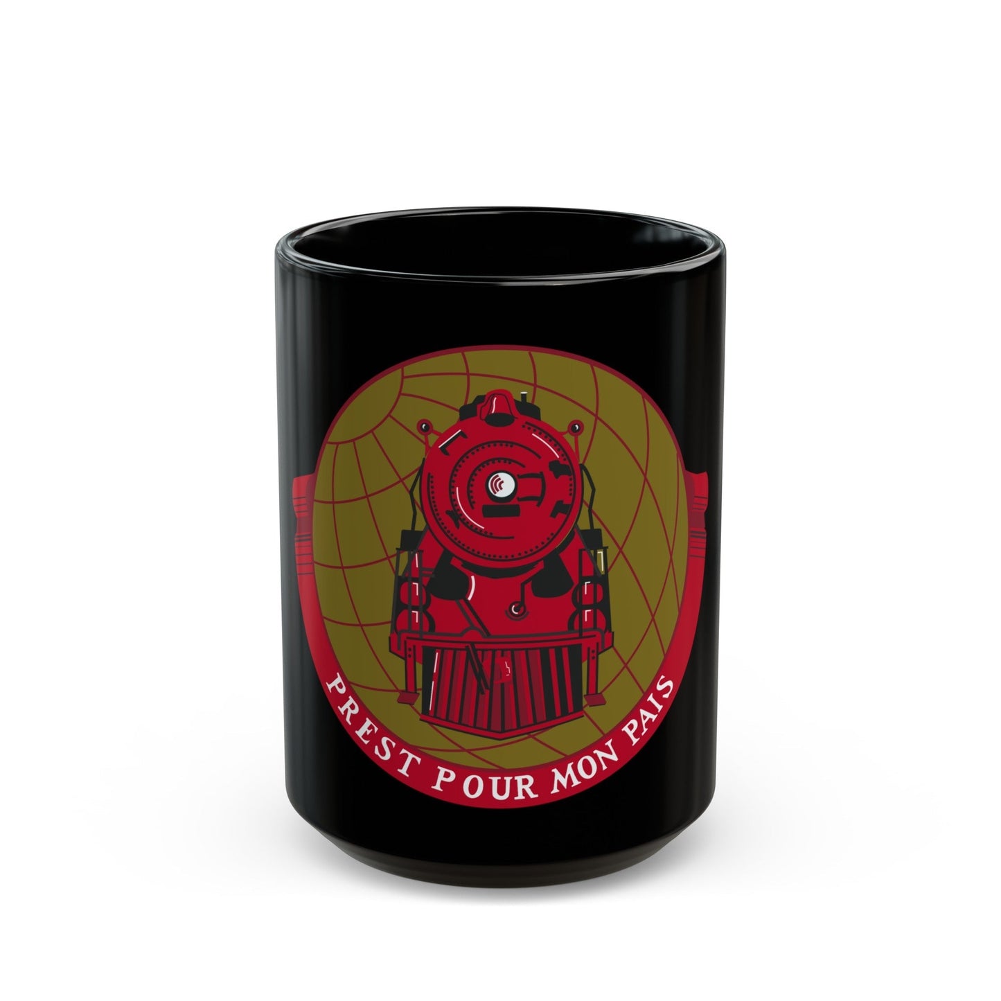 Military Railway Service (U.S. Army) Black Coffee Mug-15oz-The Sticker Space