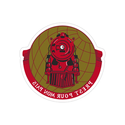 Military Railway Service (U.S. Army) REVERSE PRINT Transparent STICKER-5" × 5"-The Sticker Space