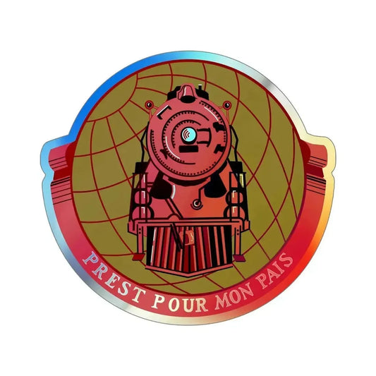 Military Railway Service (U.S. Army) Holographic STICKER Die-Cut Vinyl Decal 6 Inch Holographic - The Sticker Space