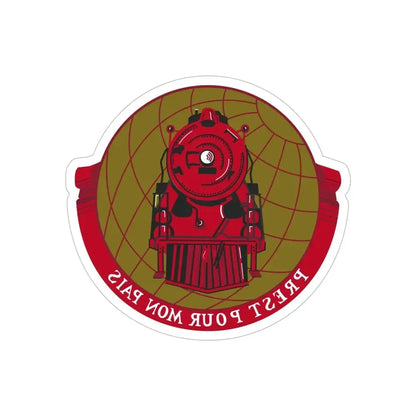 Military Railway Service (U.S. Army) REVERSE PRINT Transparent Die-Cut STICKER 6 Inch Die-Cut Transparent - The Sticker Space