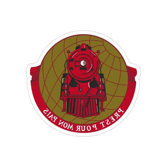 Military Railway Service (U.S. Army) REVERSE PRINT Transparent Die-Cut STICKER 6 Inch Die-Cut Transparent - The Sticker Space