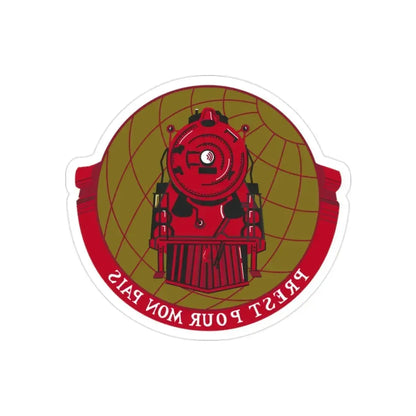 Military Railway Service (U.S. Army) REVERSE PRINT Transparent Die-Cut STICKER - The Sticker Space