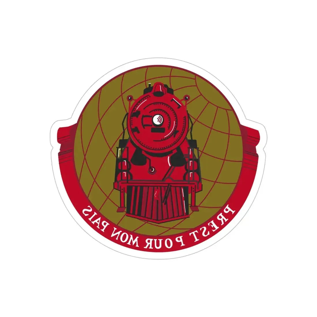 Military Railway Service (U.S. Army) REVERSE PRINT Transparent Die-Cut STICKER - The Sticker Space
