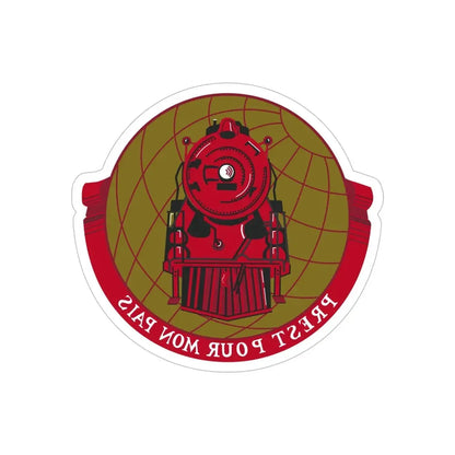 Military Railway Service (U.S. Army) REVERSE PRINT Transparent Die-Cut STICKER - The Sticker Space