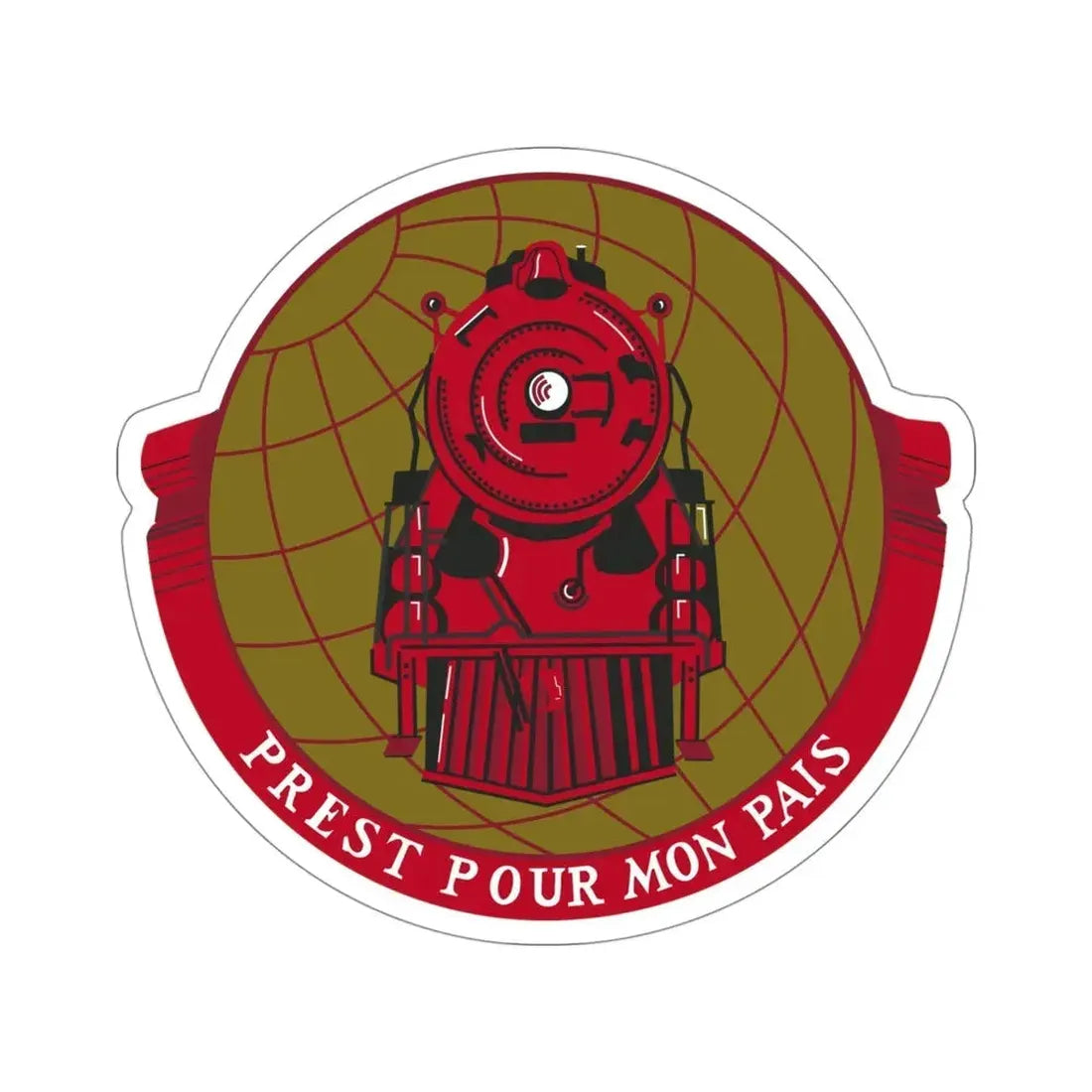 Military Railway Service (U.S. Army) STICKER Vinyl Die-Cut Decal 4 Inch - The Sticker Space