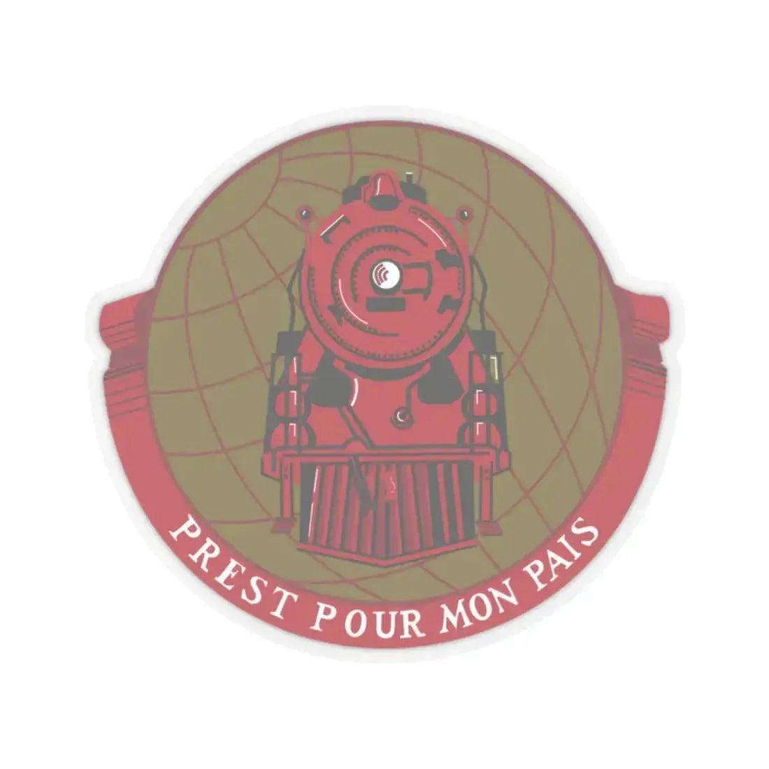 Military Railway Service (U.S. Army) STICKER Vinyl Kiss-Cut Decal 2 Inch Transparent - The Sticker Space