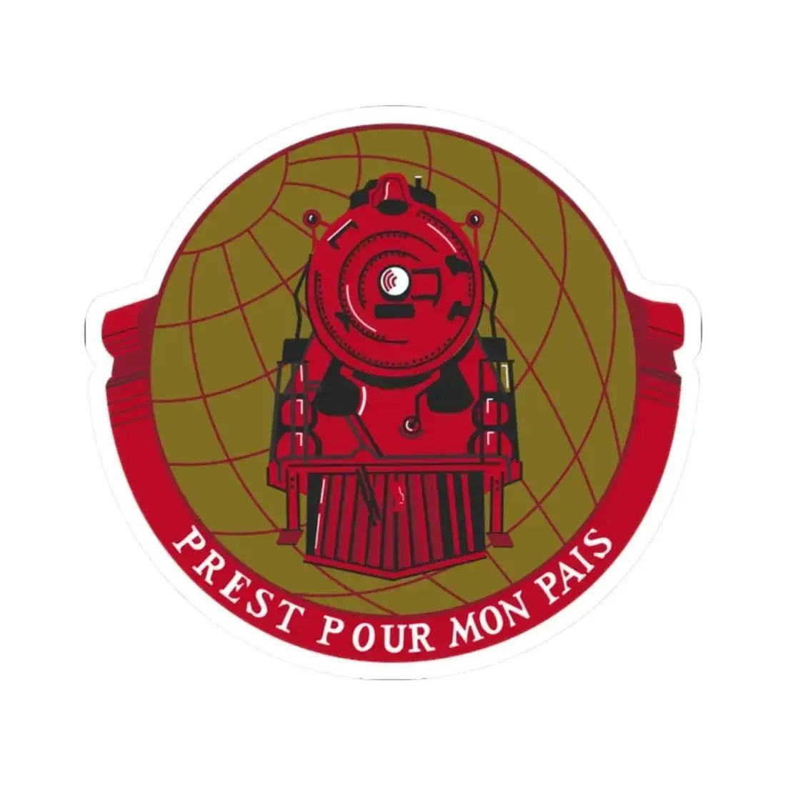 Military Railway Service (U.S. Army) STICKER Vinyl Kiss-Cut Decal 2 Inch White - The Sticker Space