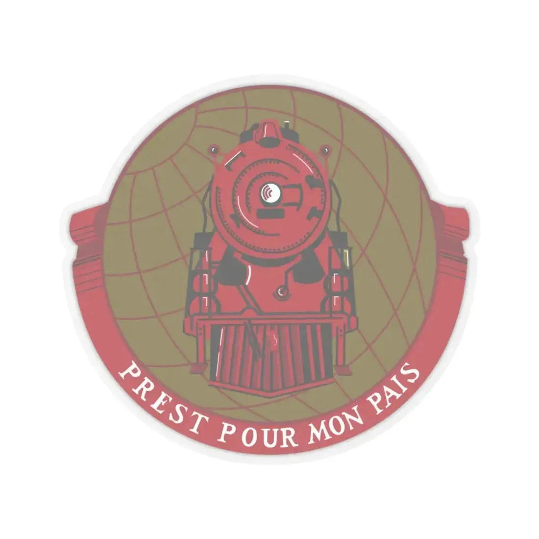 Military Railway Service (U.S. Army) STICKER Vinyl Kiss-Cut Decal 3 Inch Transparent - The Sticker Space