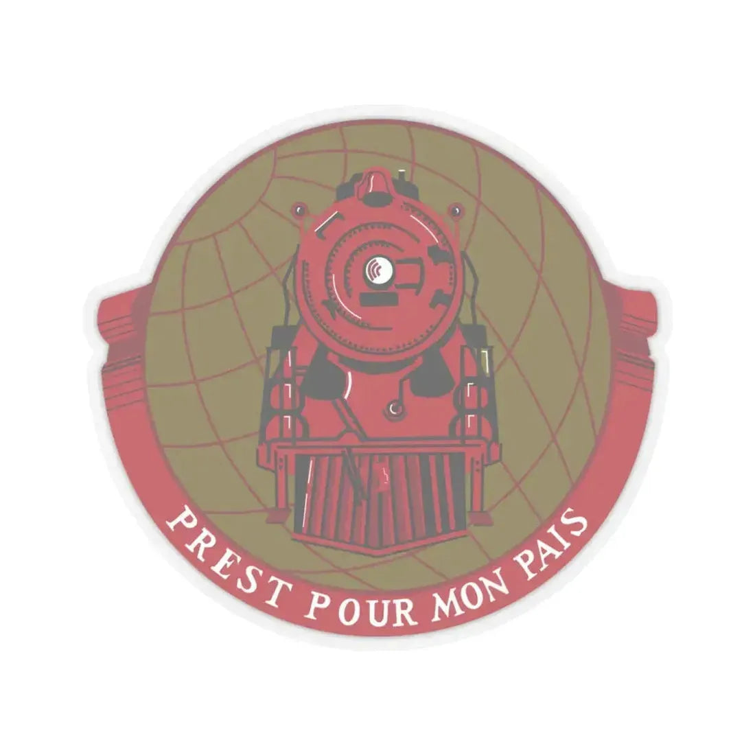 Military Railway Service (U.S. Army) STICKER Vinyl Kiss-Cut Decal 4 Inch Transparent - The Sticker Space