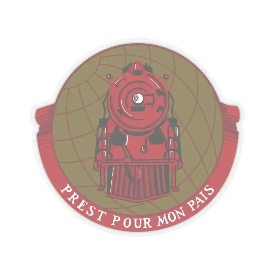 Military Railway Service (U.S. Army) STICKER Vinyl Kiss-Cut Decal 6 Inch Transparent - The Sticker Space