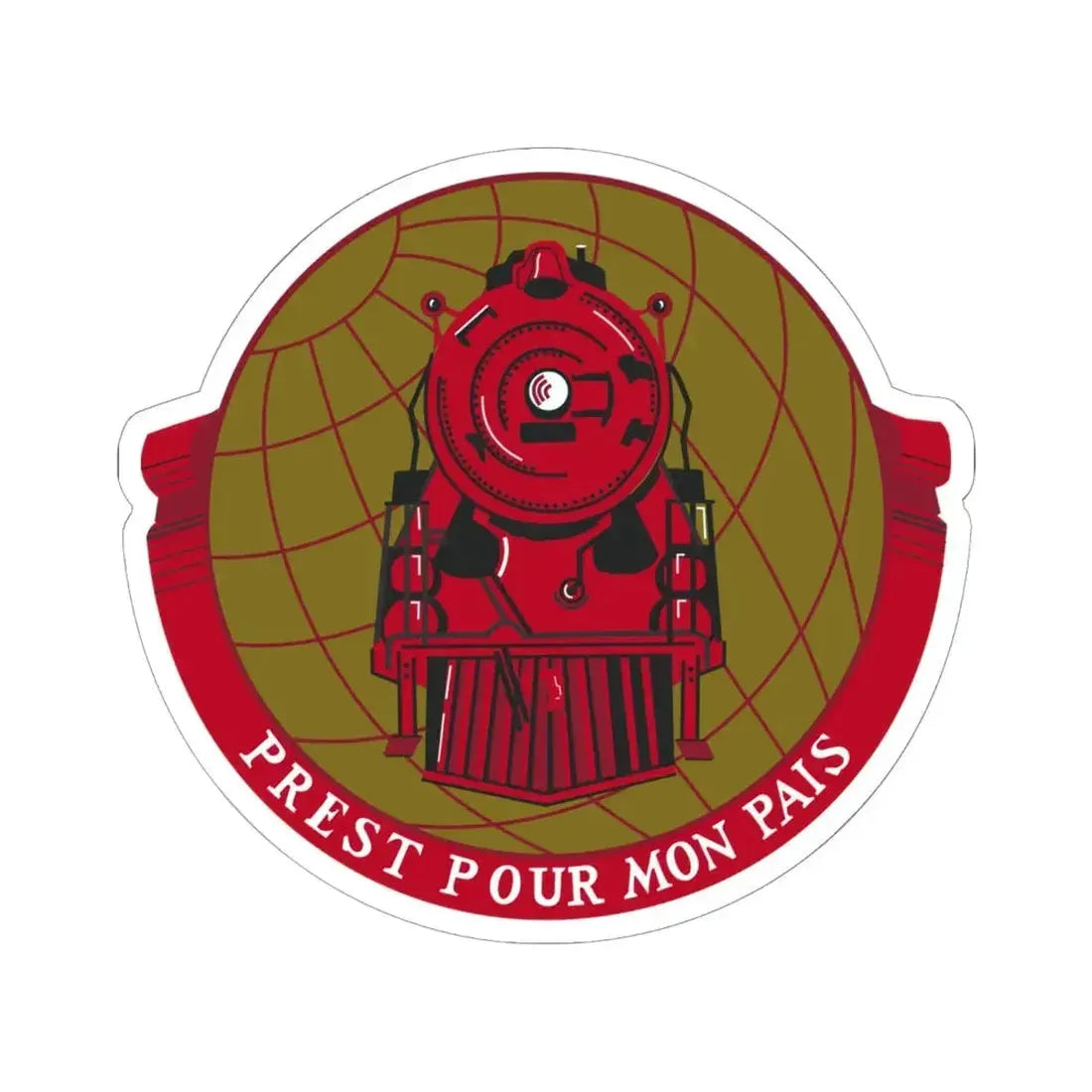 Military Railway Service (U.S. Army) STICKER Vinyl Kiss-Cut Decal 6 Inch White - The Sticker Space