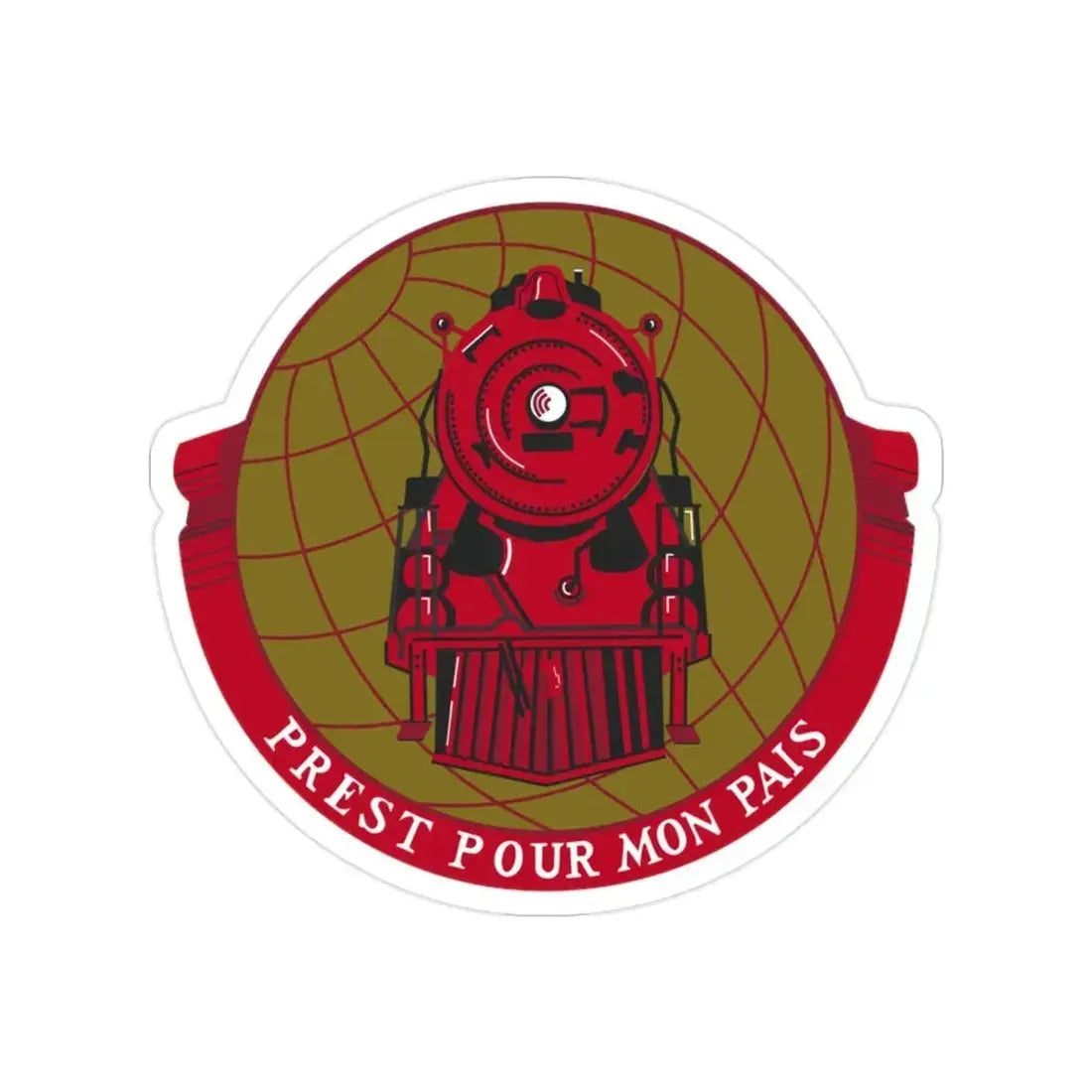 Military Railway Service (U.S. Army) Transparent STICKER Die-Cut Vinyl Decal 2 Inch - The Sticker Space