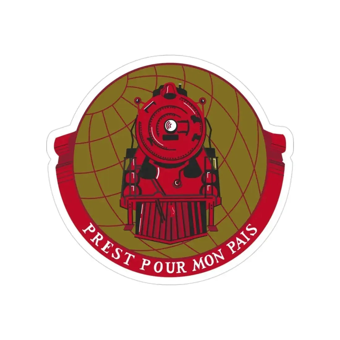 Military Railway Service (U.S. Army) Transparent STICKER Die-Cut Vinyl Decal 3 Inch - The Sticker Space