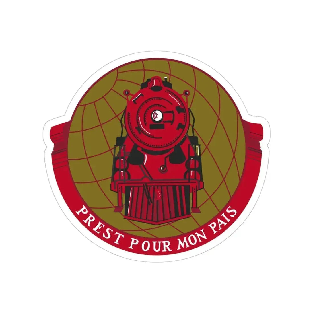 Military Railway Service (U.S. Army) Transparent STICKER Die-Cut Vinyl Decal 4 Inch - The Sticker Space